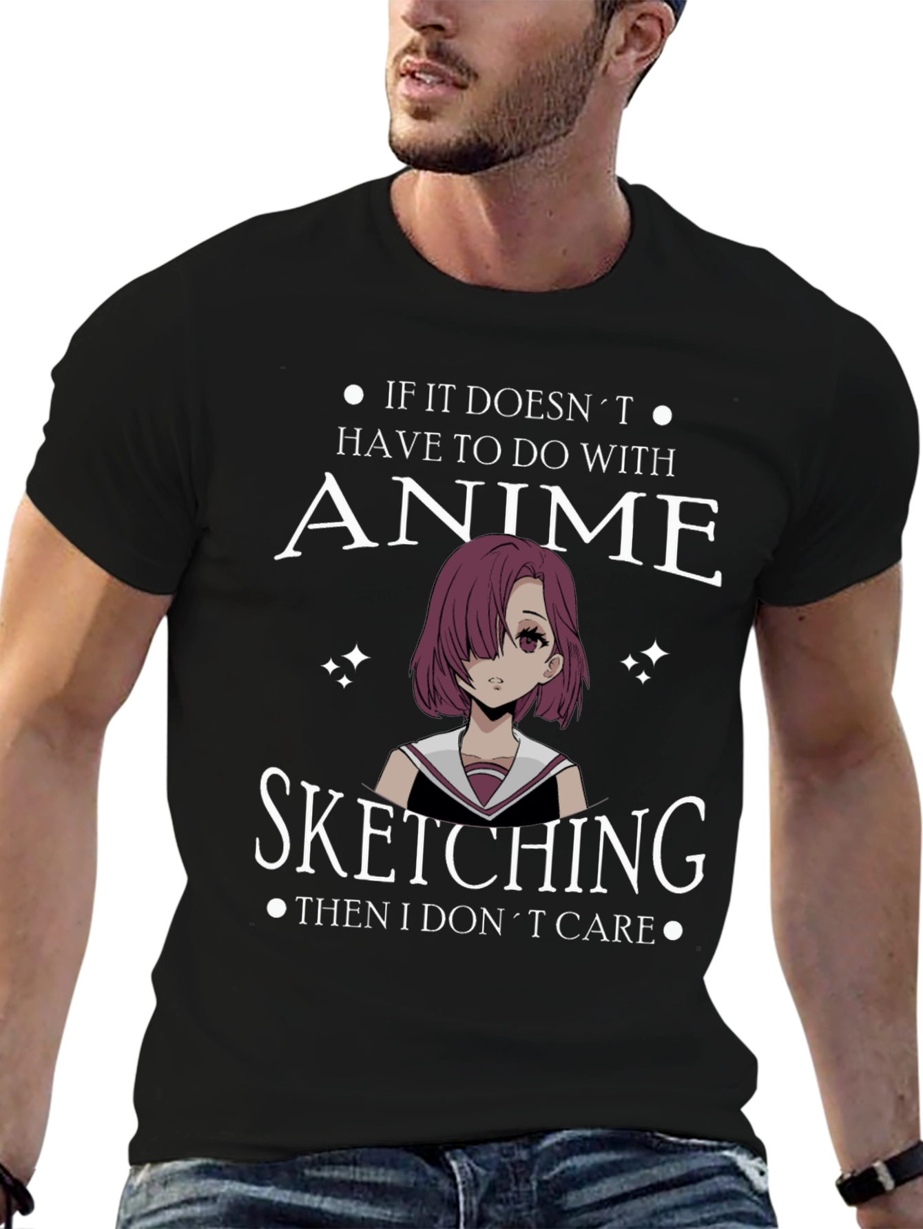 Anime Sketching T-Shirt - Otaku Style