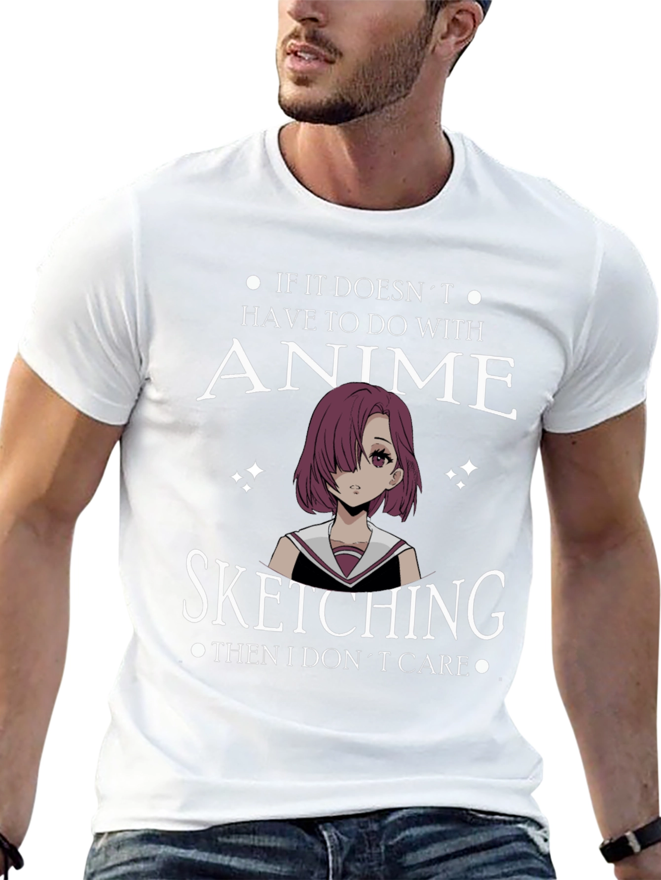 Anime Sketching T-Shirt - Otaku Style