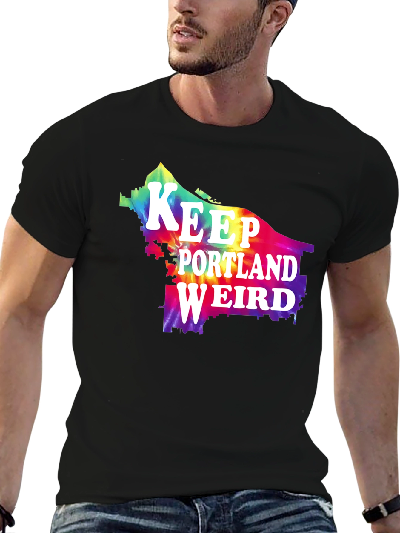 Keep Portland Weird Tie Dye Graphic Tee