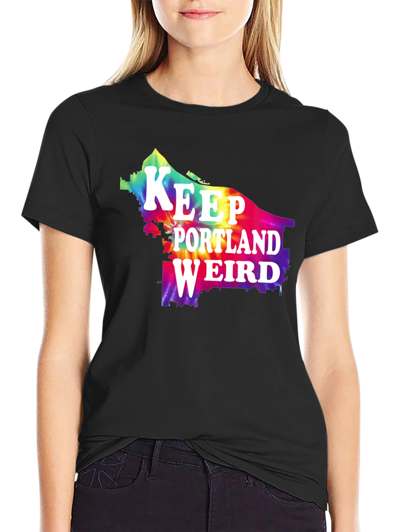 Keep Portland Weird Tie Dye Graphic Tee