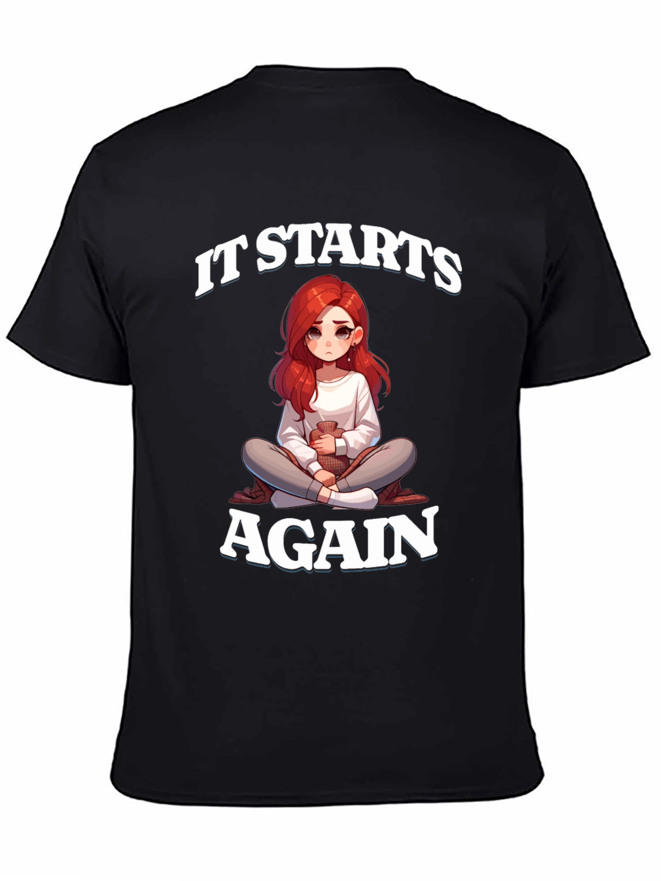 It Starts Again Graphic Tee - Black Casual T-Shirt