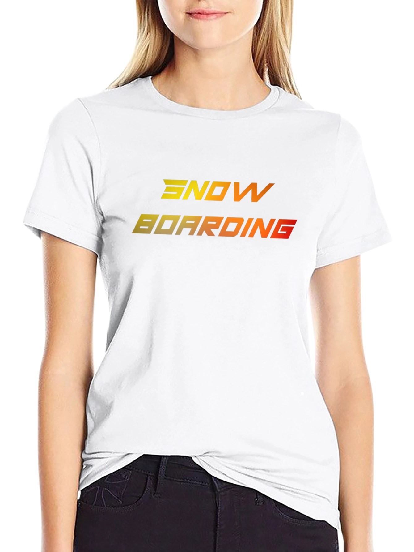 Snowboarding Tee - Gradient Design Black T-Shirt