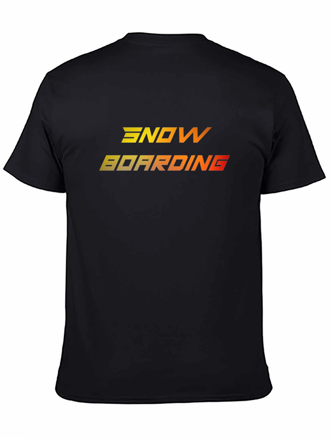 Snowboarding Tee - Gradient Design Black T-Shirt