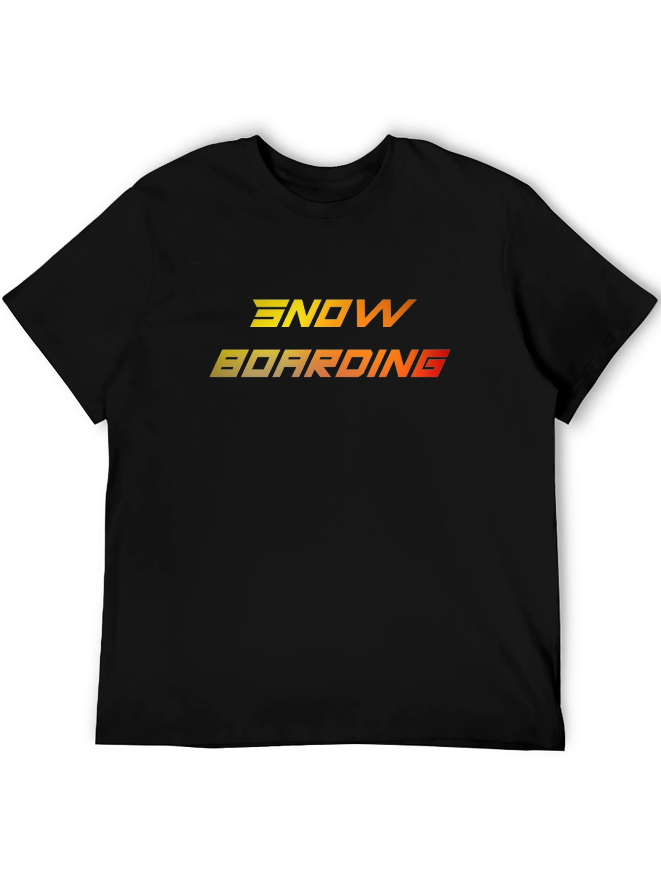 Snowboarding Tee - Gradient Design Black T-Shirt