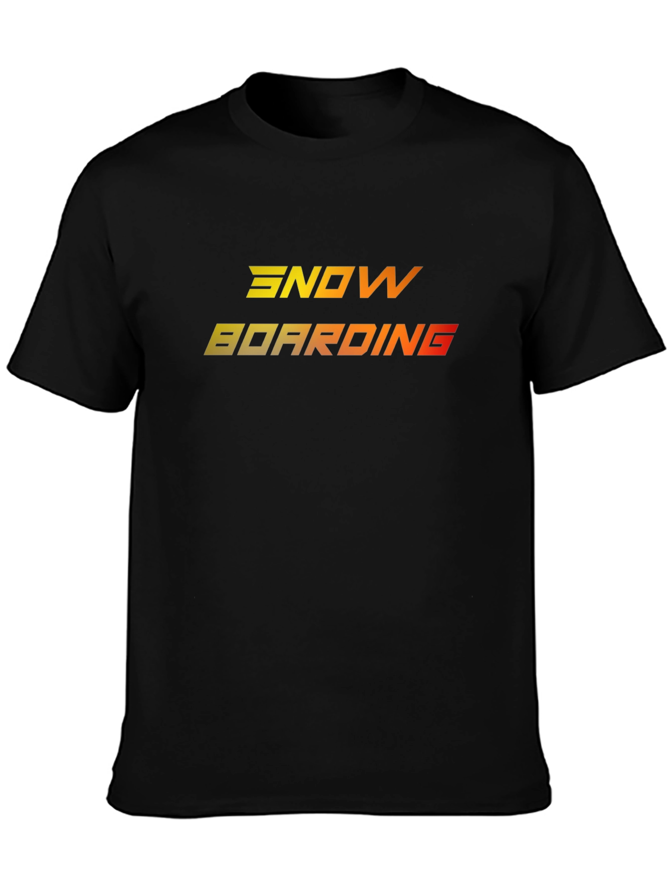 Snowboarding Tee - Gradient Design Black T-Shirt