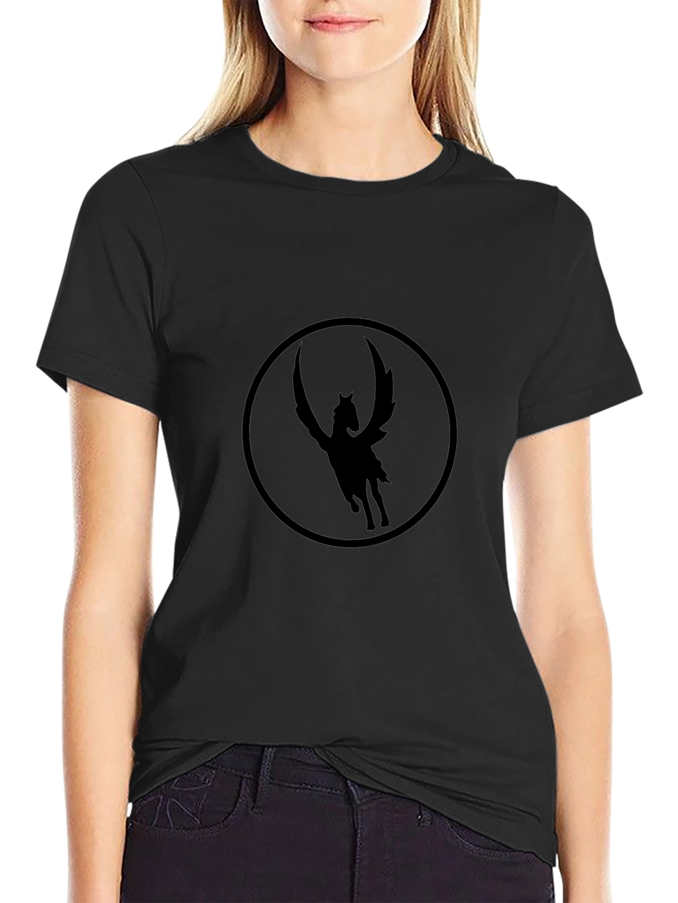 Black Pegasus Graphic Tee - Stylish & Comfortable
