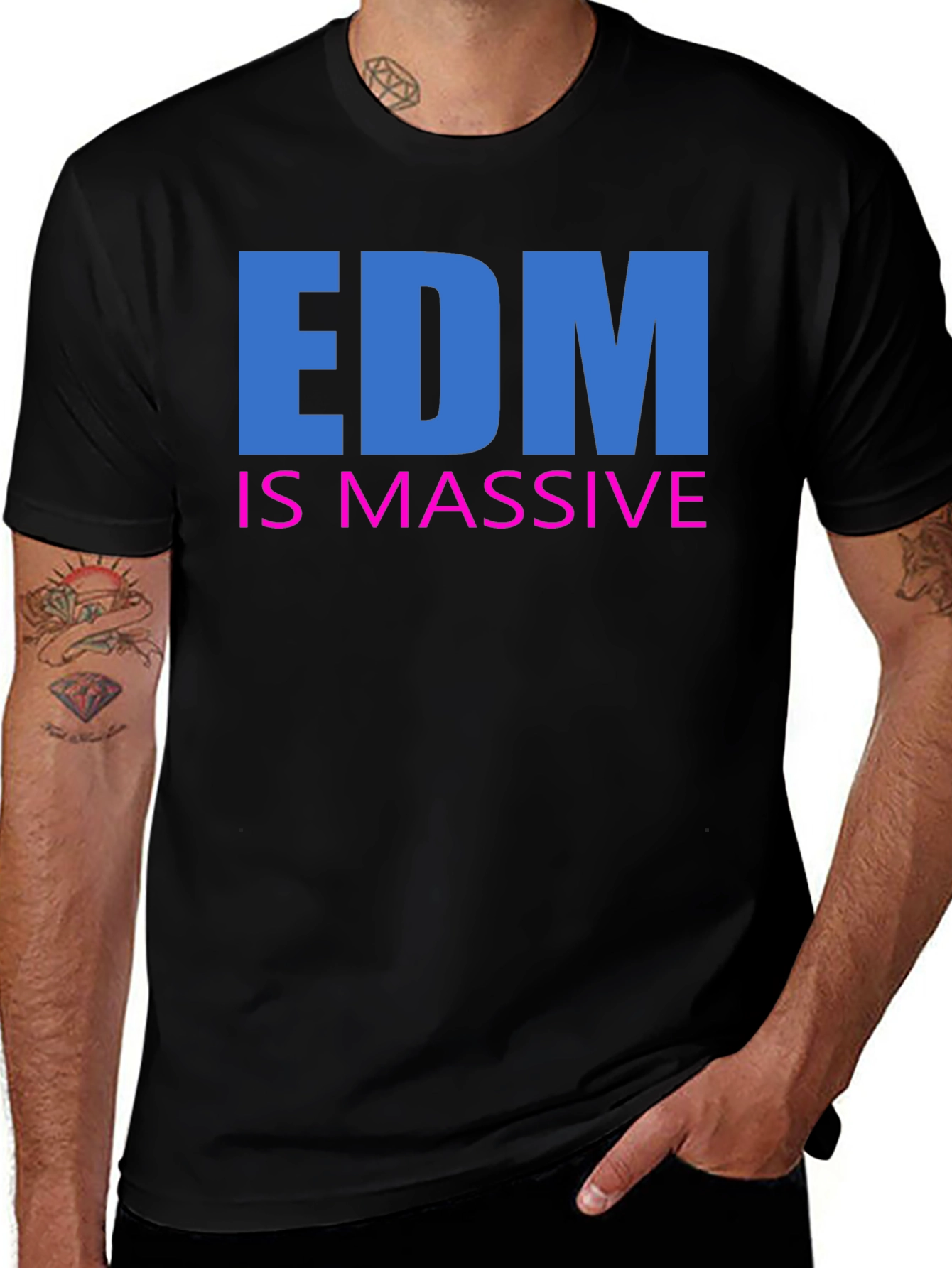 EDM is Massive Black T-Shirt
