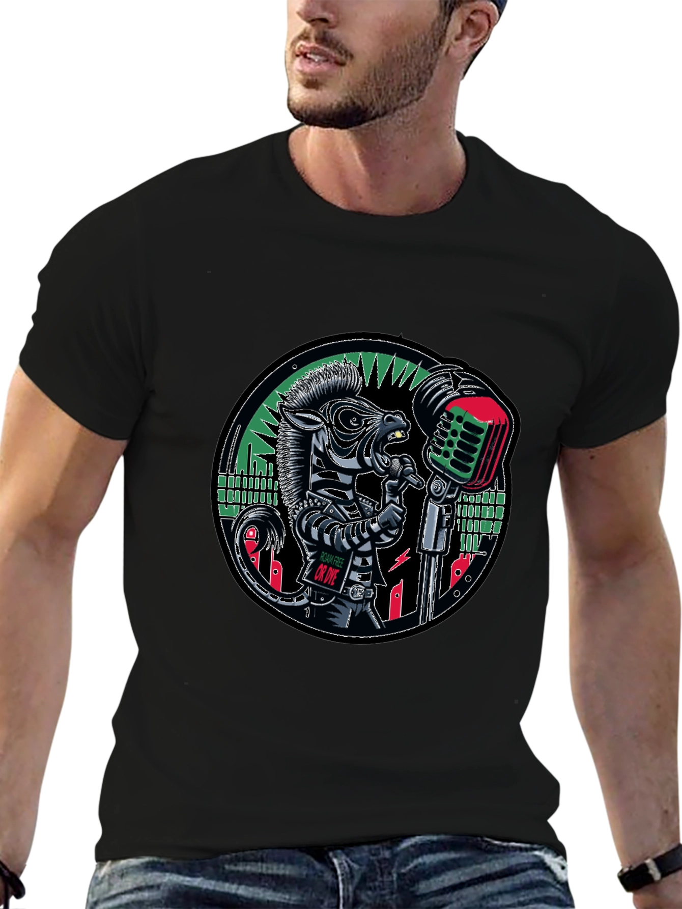 Cool Zebra Singer T-Shirt