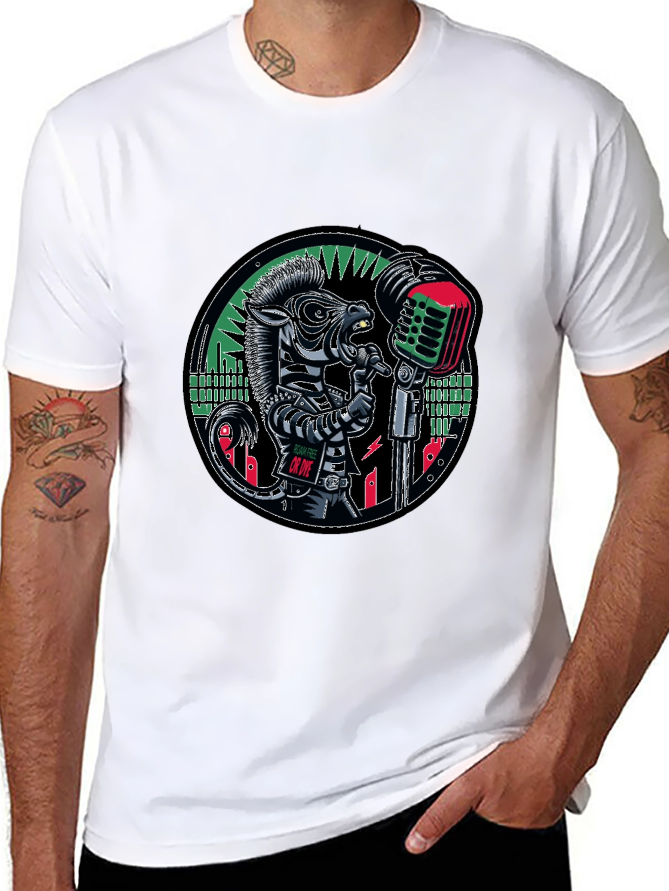 Cool Zebra Singer T-Shirt