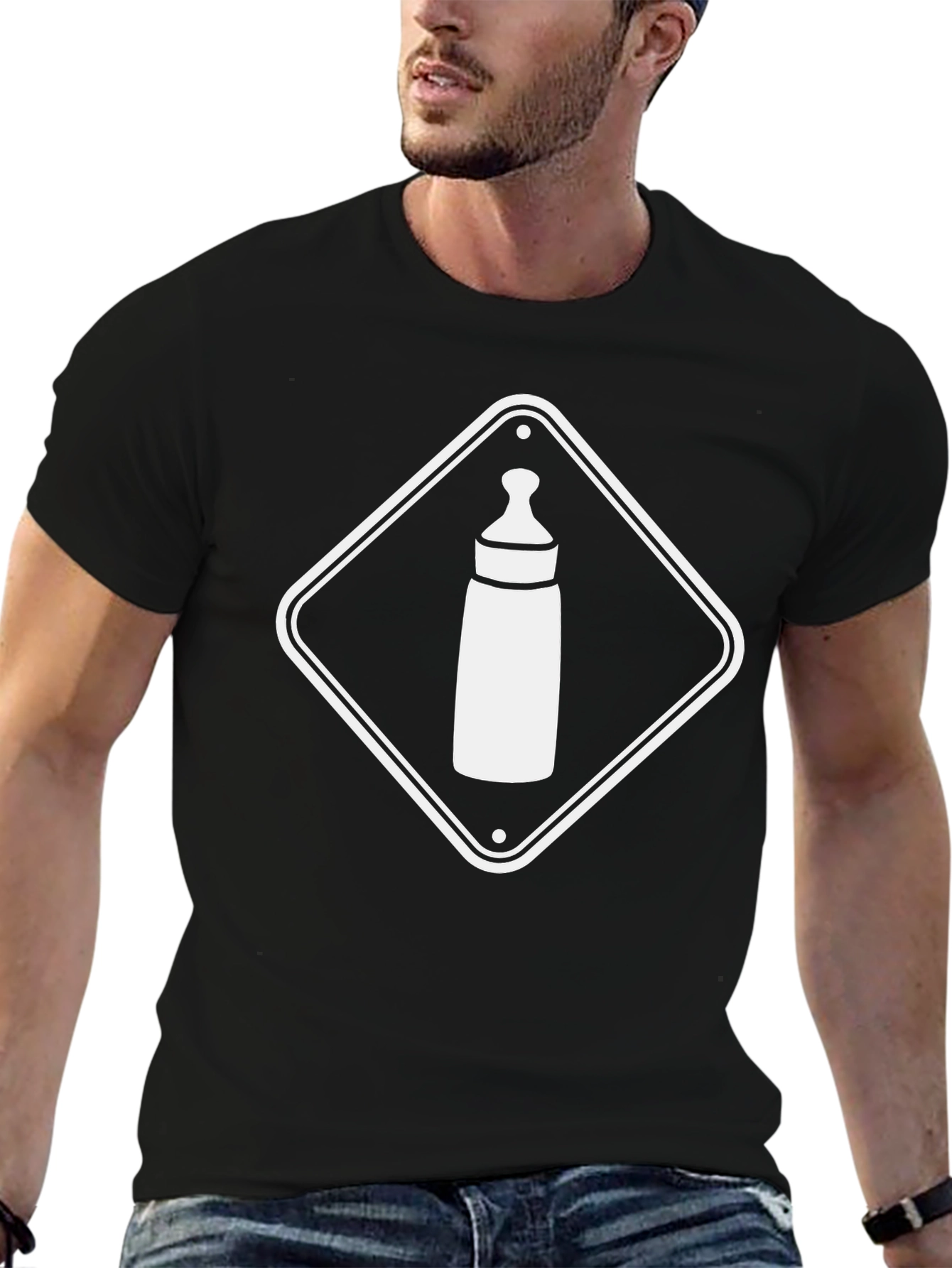 Baby Bottle Warning T-Shirt - New Parent Gift