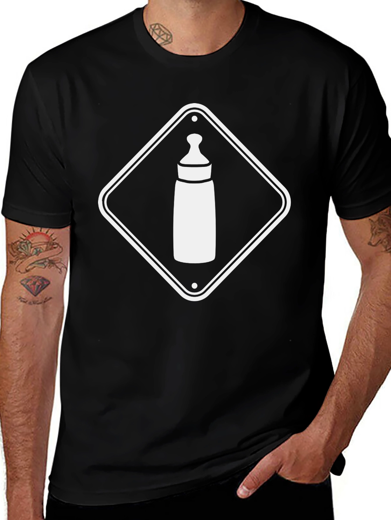 Baby Bottle Warning T-Shirt - New Parent Gift