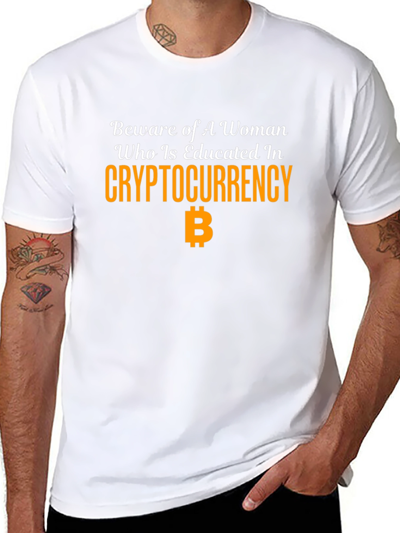 Beware Educated Woman Crypto Bitcoin T-Shirt