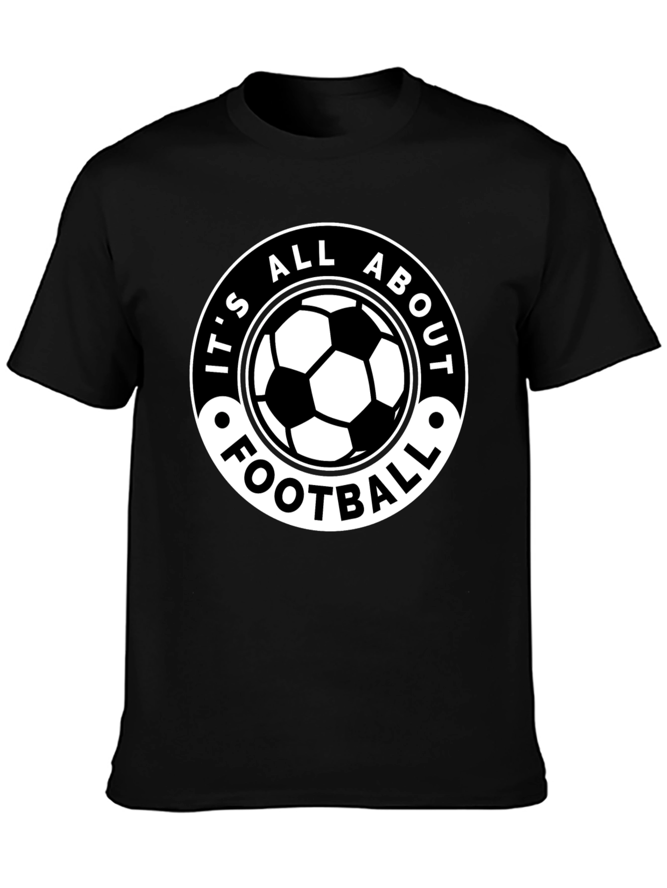 Its All About Football Black T-Shirt