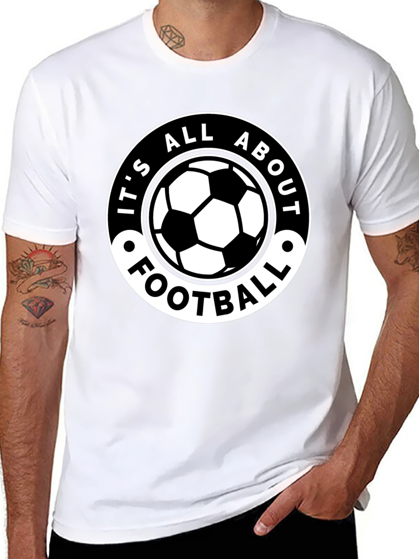 Its All About Football Black T-Shirt