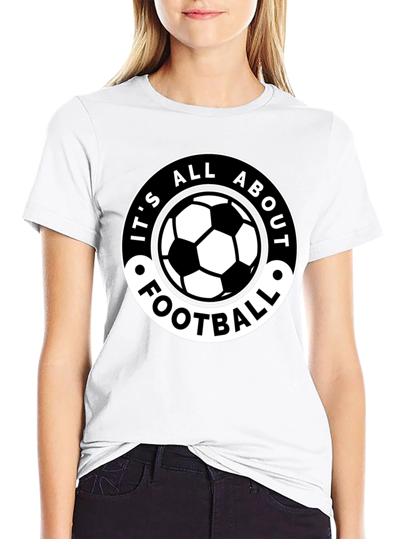 Its All About Football Black T-Shirt