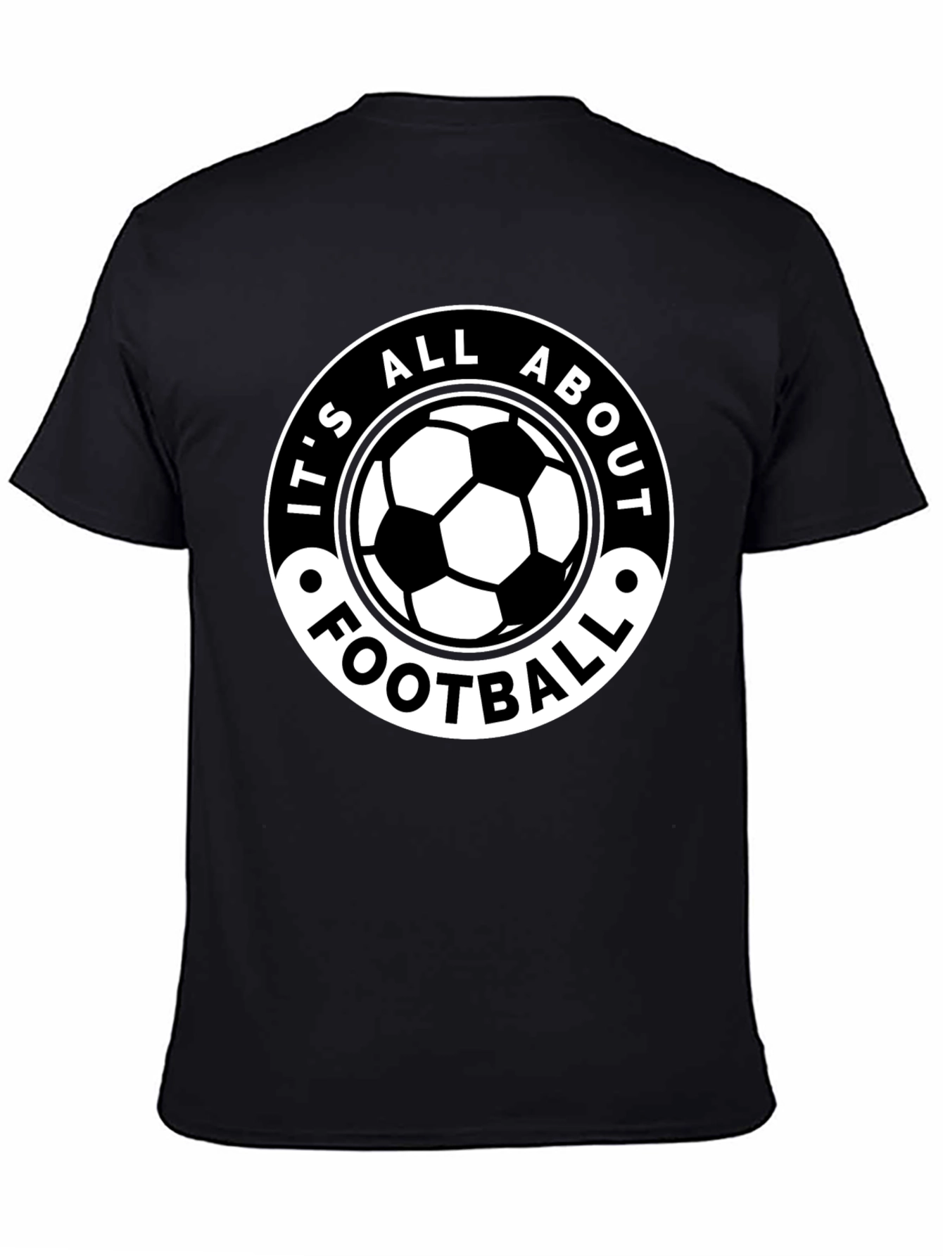 Its All About Football Black T-Shirt