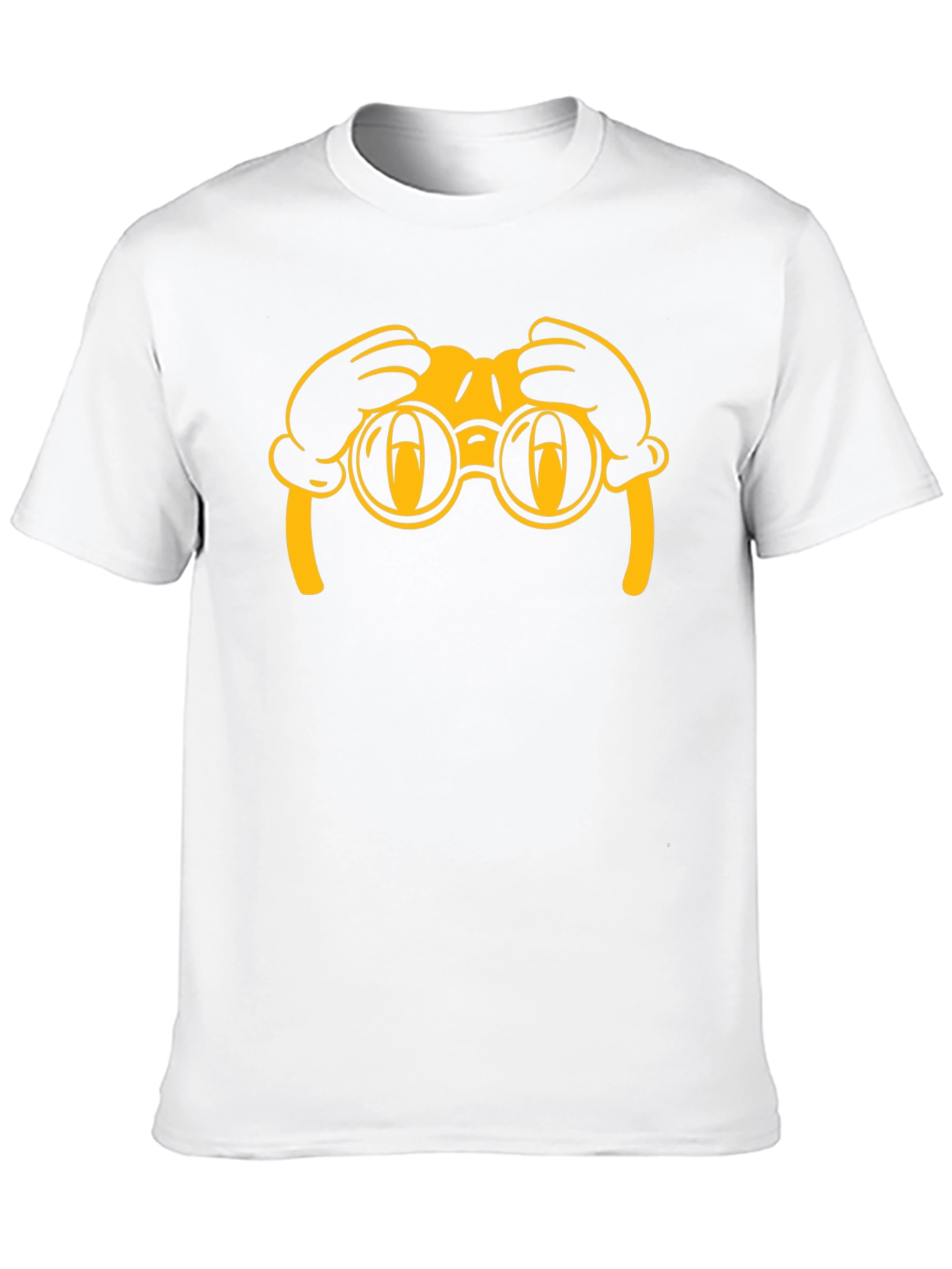 Cartoon Binoculars Black T-Shirt