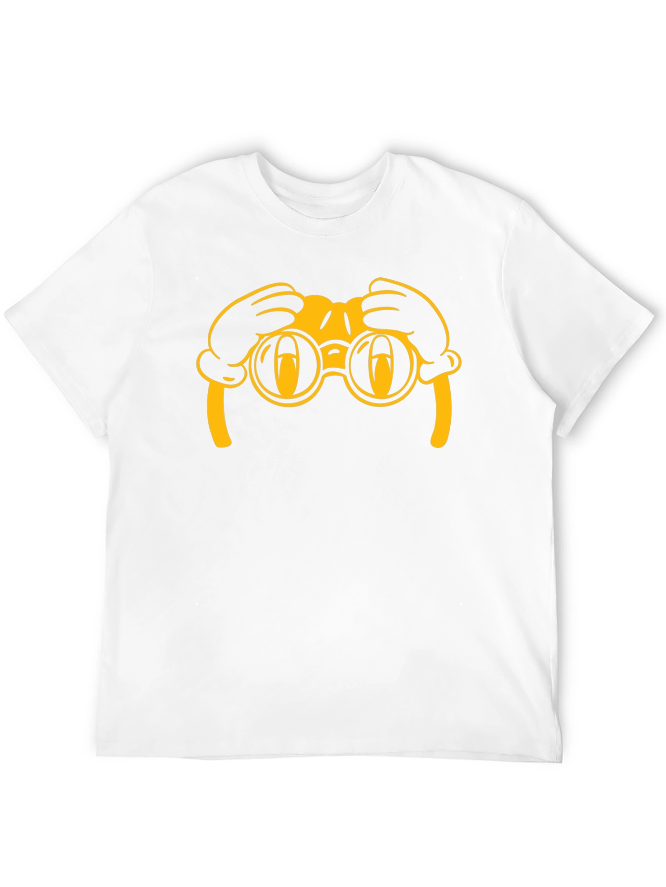 Cartoon Binoculars Black T-Shirt