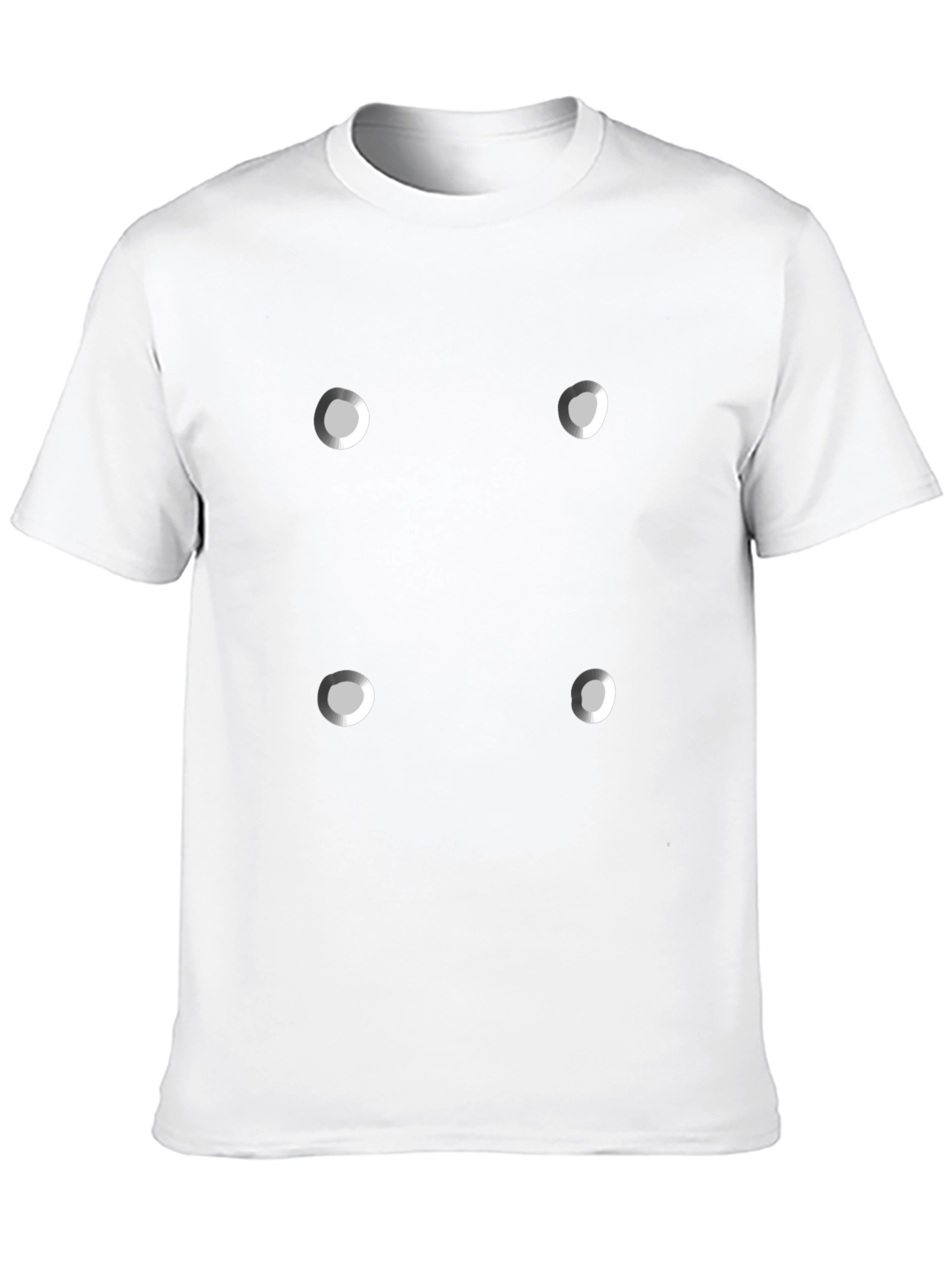 Black T-Shirt with 4 Shiny Round Accents