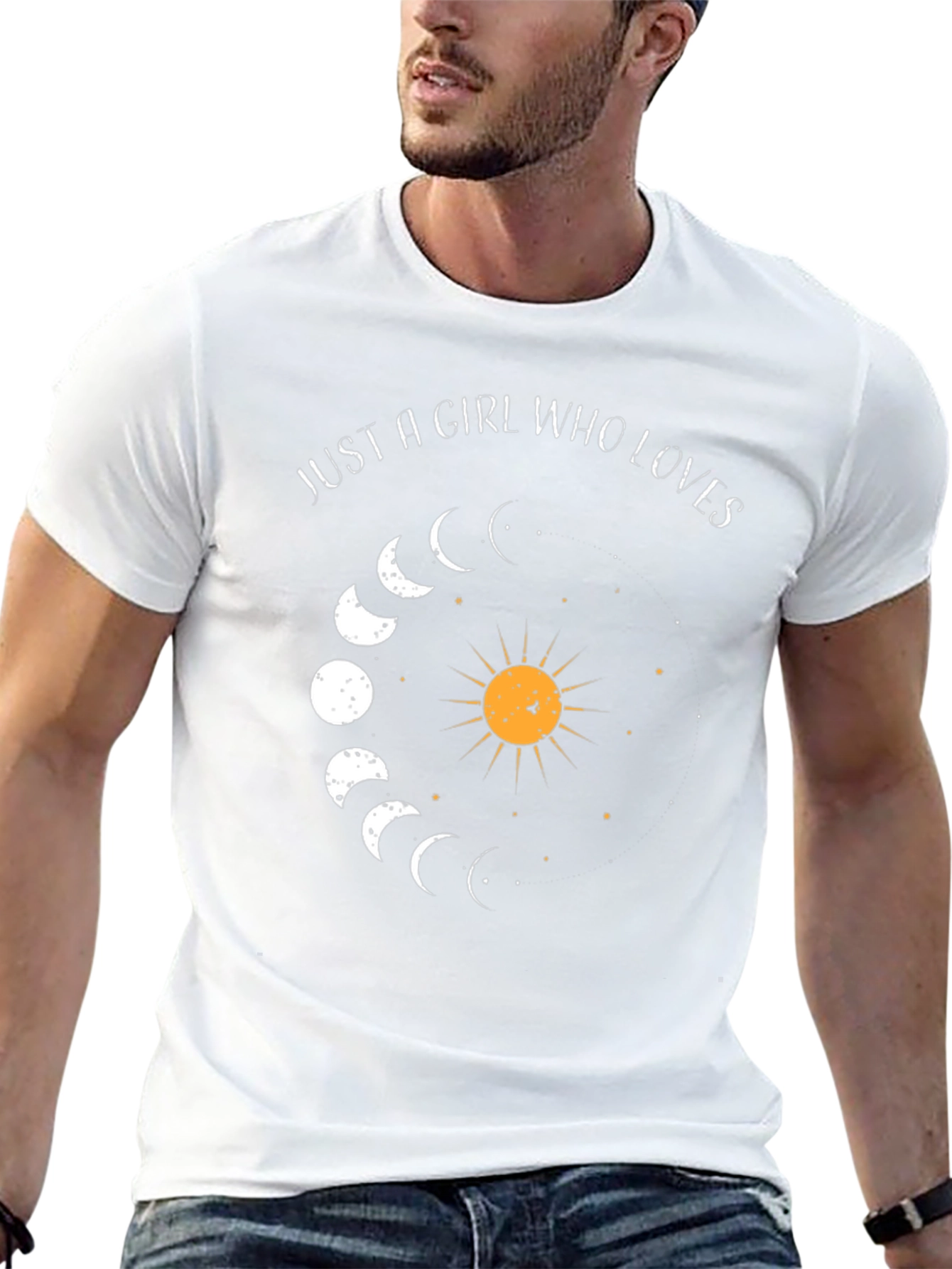 Moon Phases Graphic T-Shirt - Celestial Design