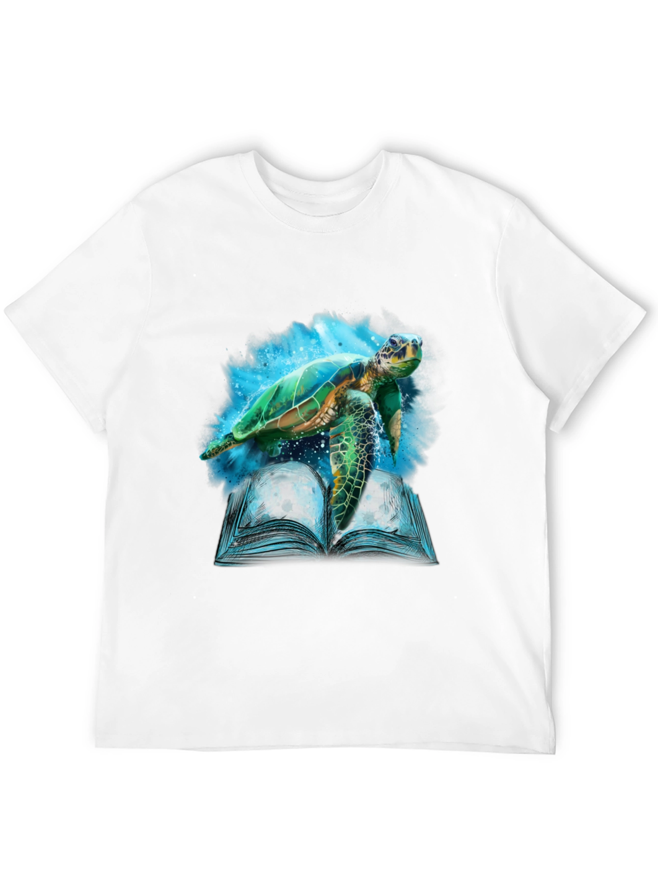 Sea Turtle Book Black T-Shirt