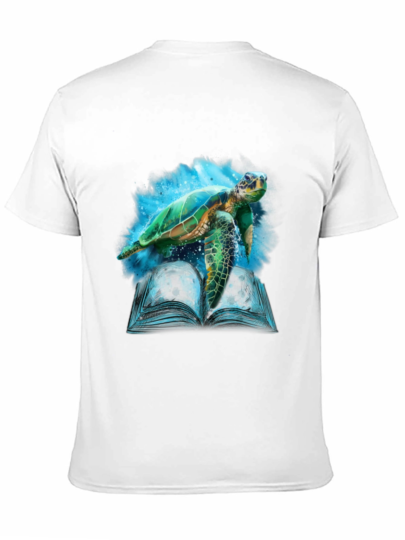 Sea Turtle Book Black T-Shirt