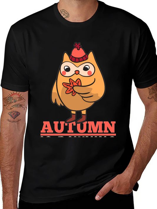 Autumn Owl T-Shirt - Fall Vibes