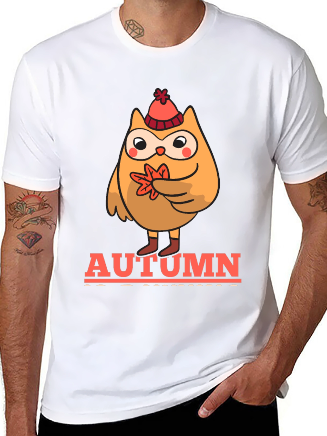 Autumn Owl T-Shirt - Fall Vibes
