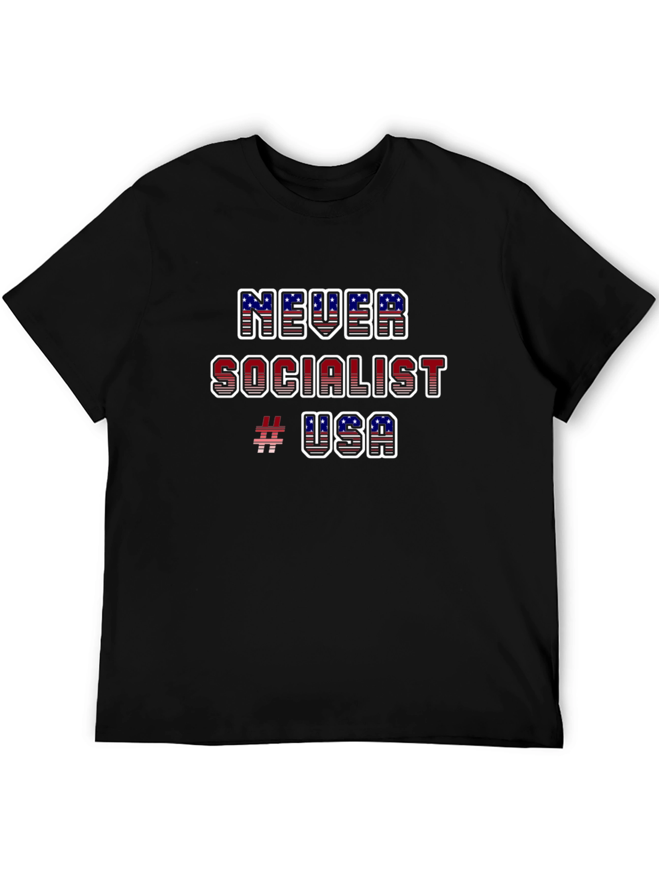 Never Socialist USA Graphic T-Shirt
