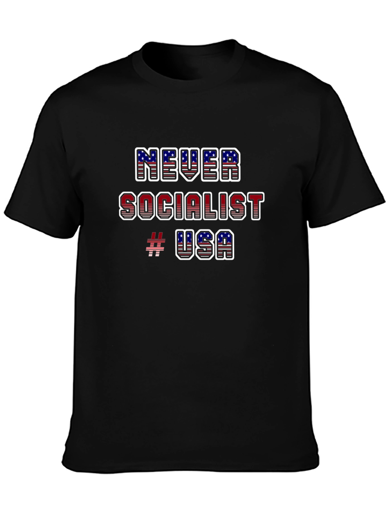 Never Socialist USA Graphic T-Shirt