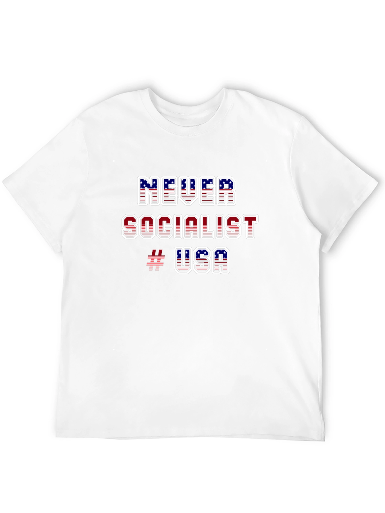Never Socialist USA Graphic T-Shirt