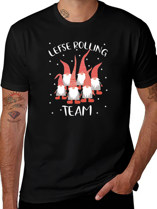 Lefse Rolling Team T-Shirt Holiday Gnomes