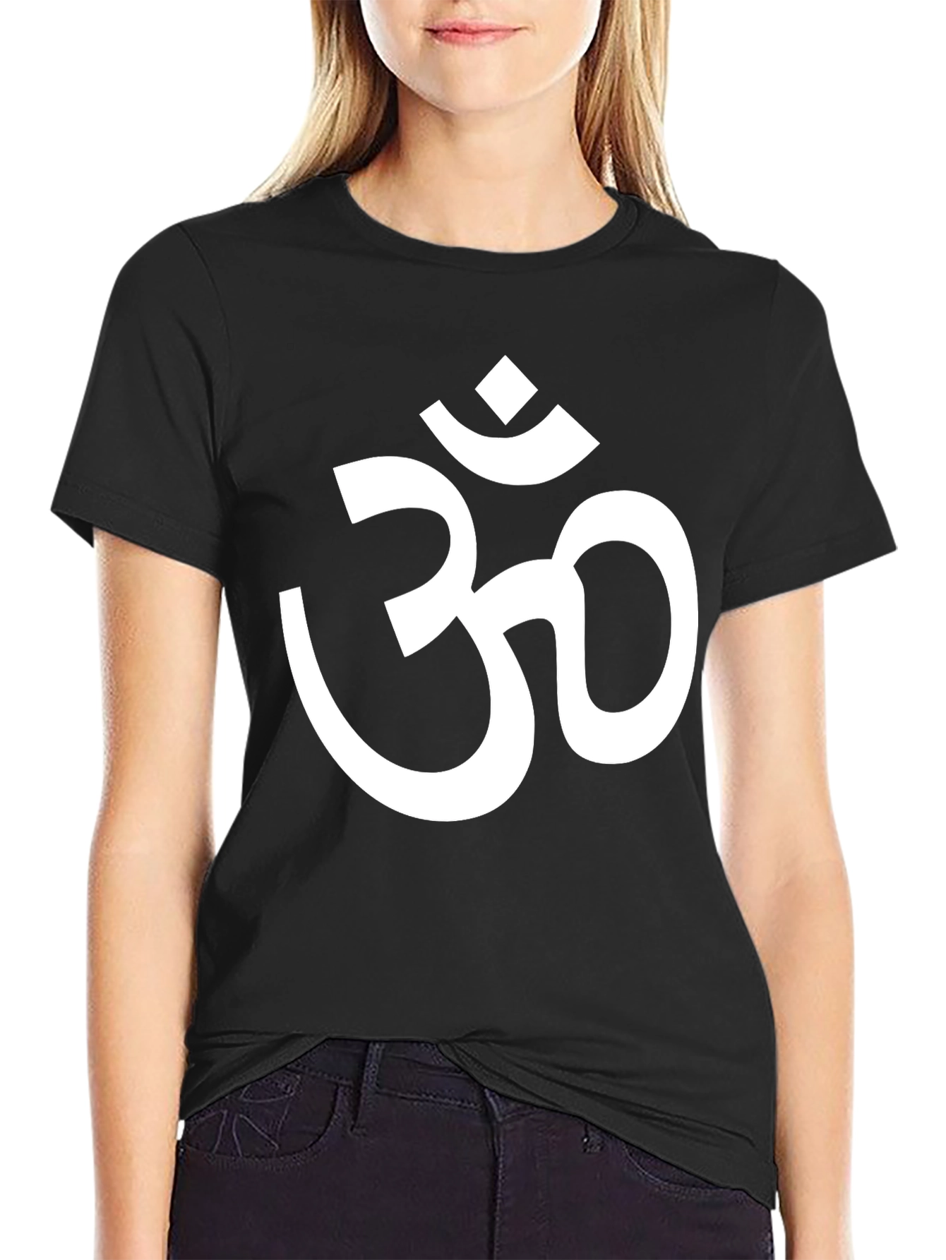 Om Symbol Graphic Tee - Black Cotton T-Shirt