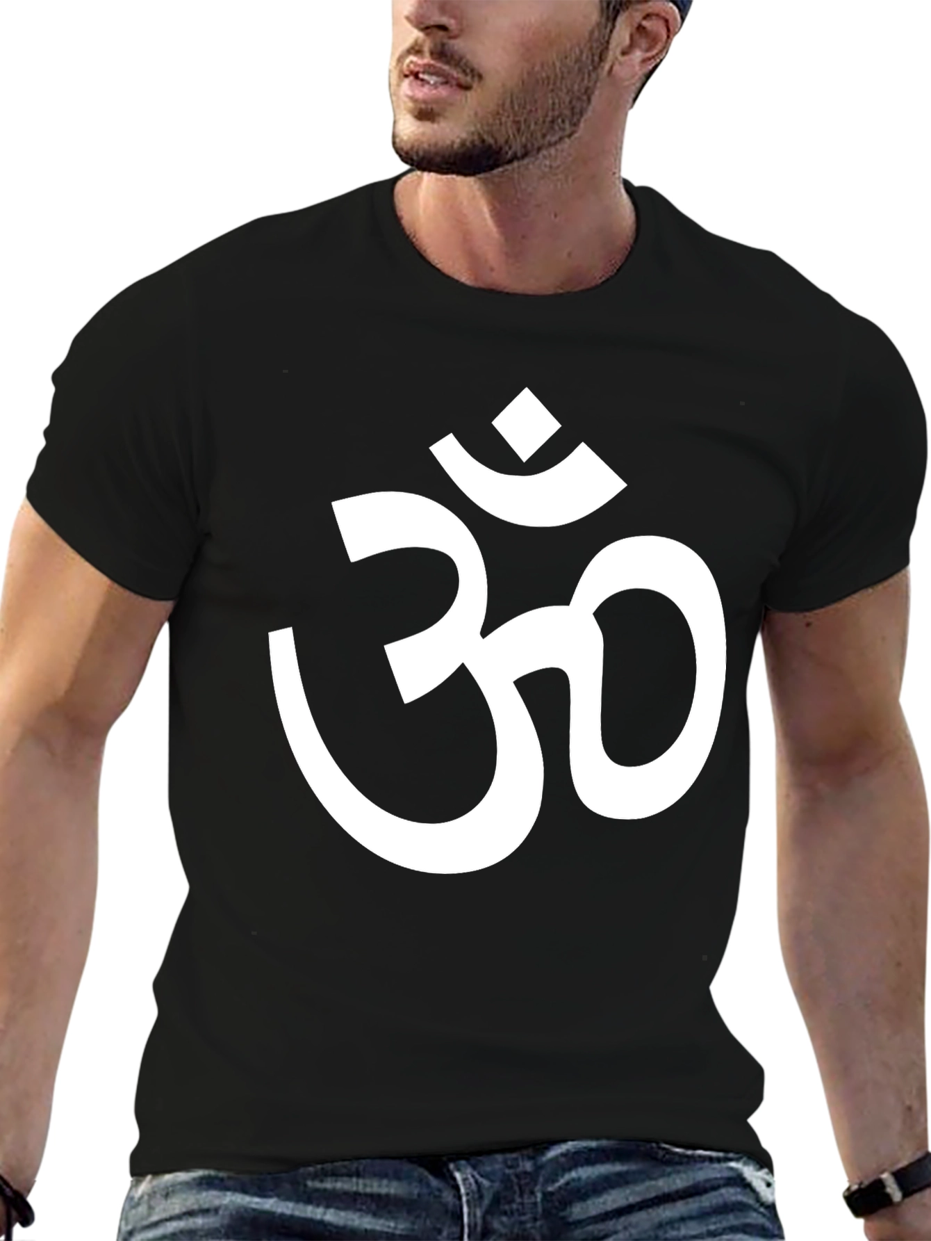 Om Symbol Graphic Tee - Black Cotton T-Shirt