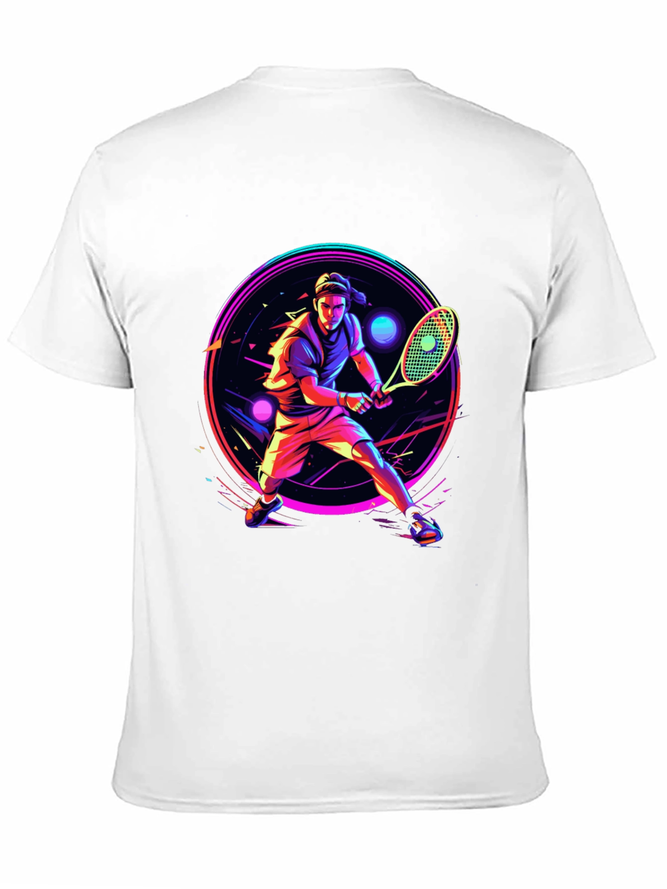 Neon Tennis Player Graphic Tee