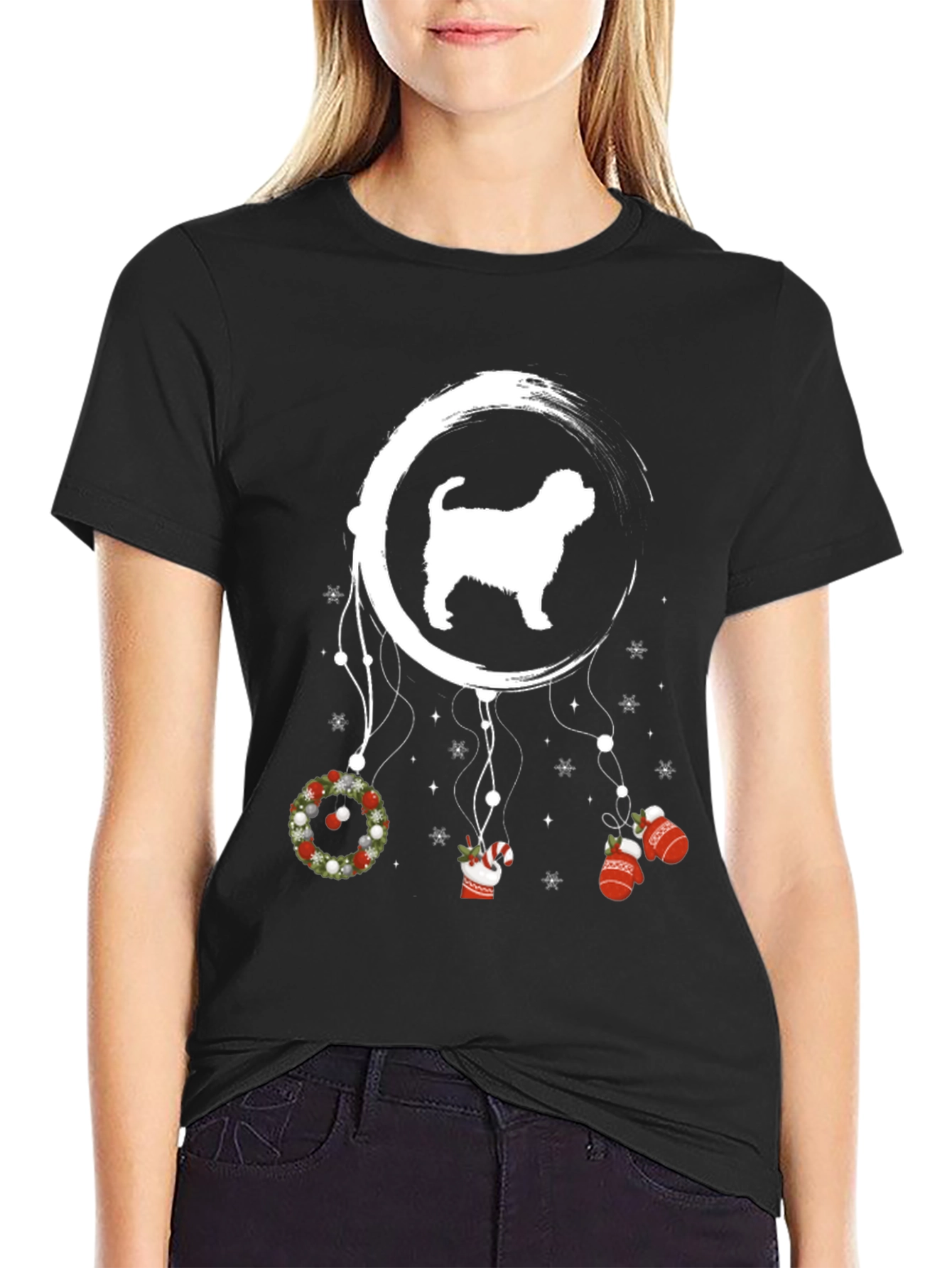 Christmas Dog Dreamcatcher T-Shirt – Festive Dog Lover Tee