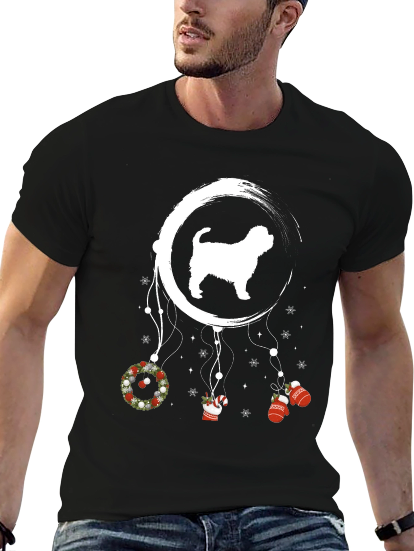 Christmas Dog Dreamcatcher T-Shirt – Festive Dog Lover Tee