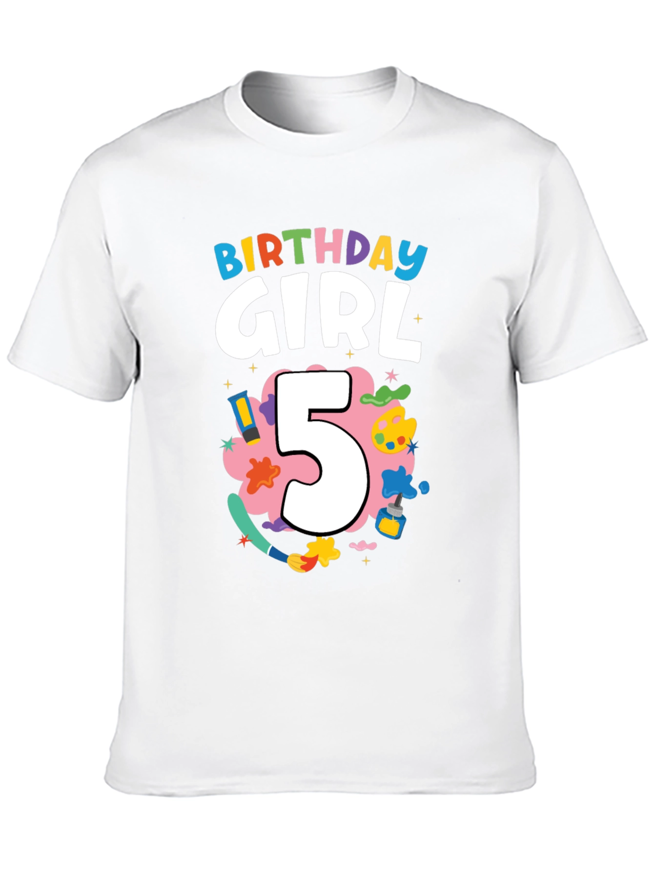 Birthday Girl 5 T-Shirt Artist Theme