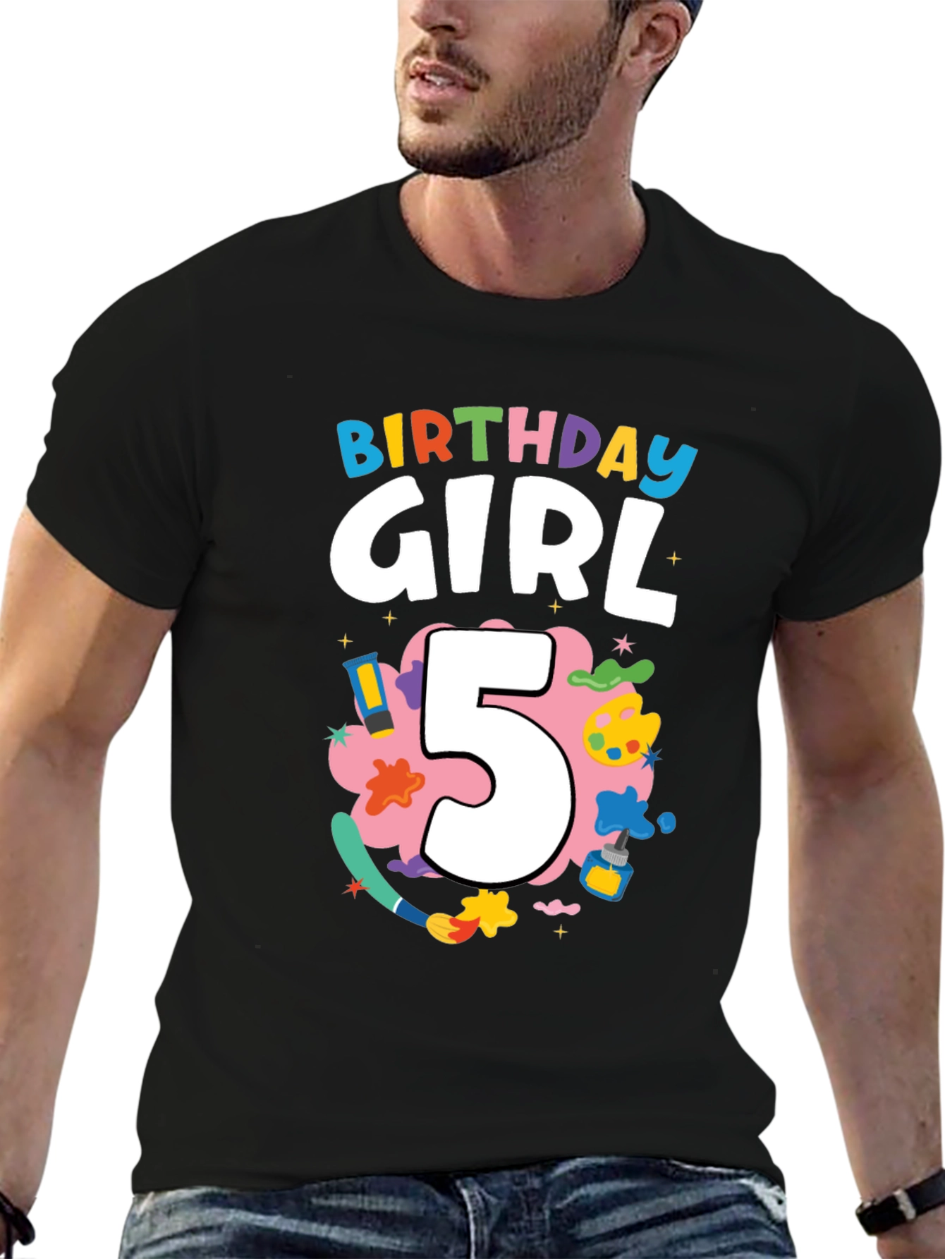 Birthday Girl 5 T-Shirt Artist Theme