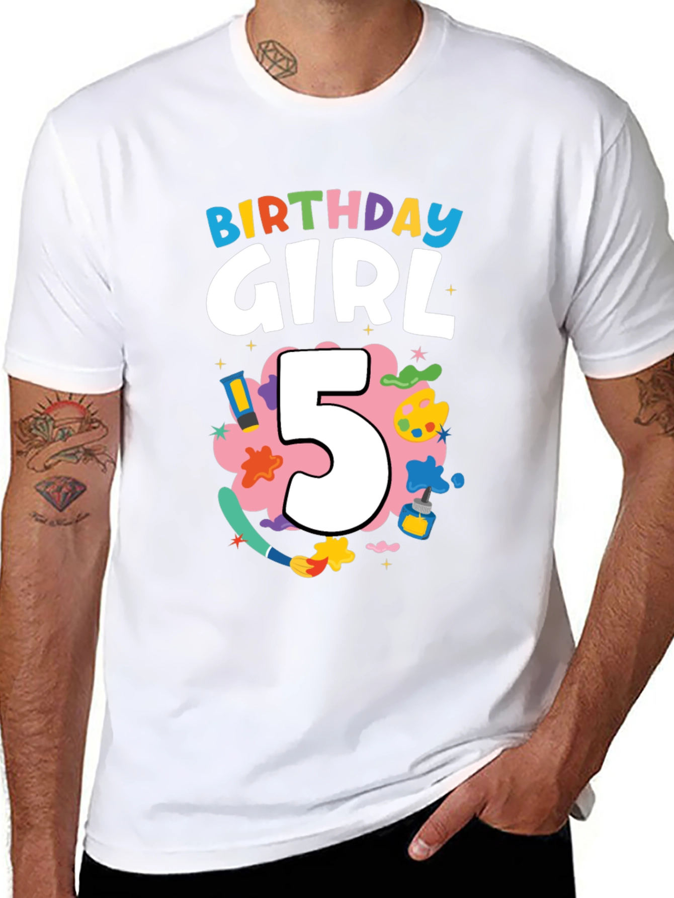 Birthday Girl 5 T-Shirt Artist Theme