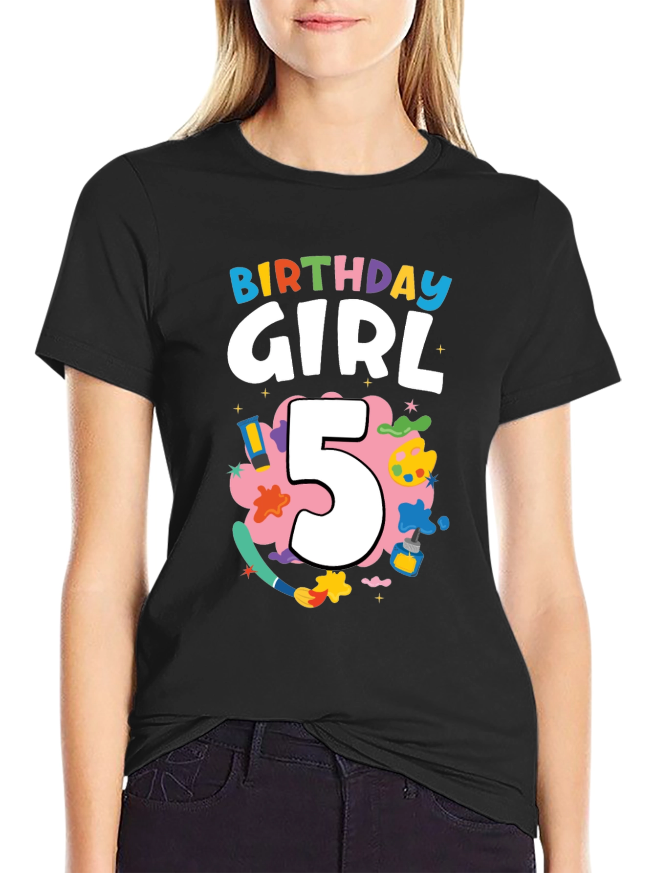 Birthday Girl 5 T-Shirt Artist Theme