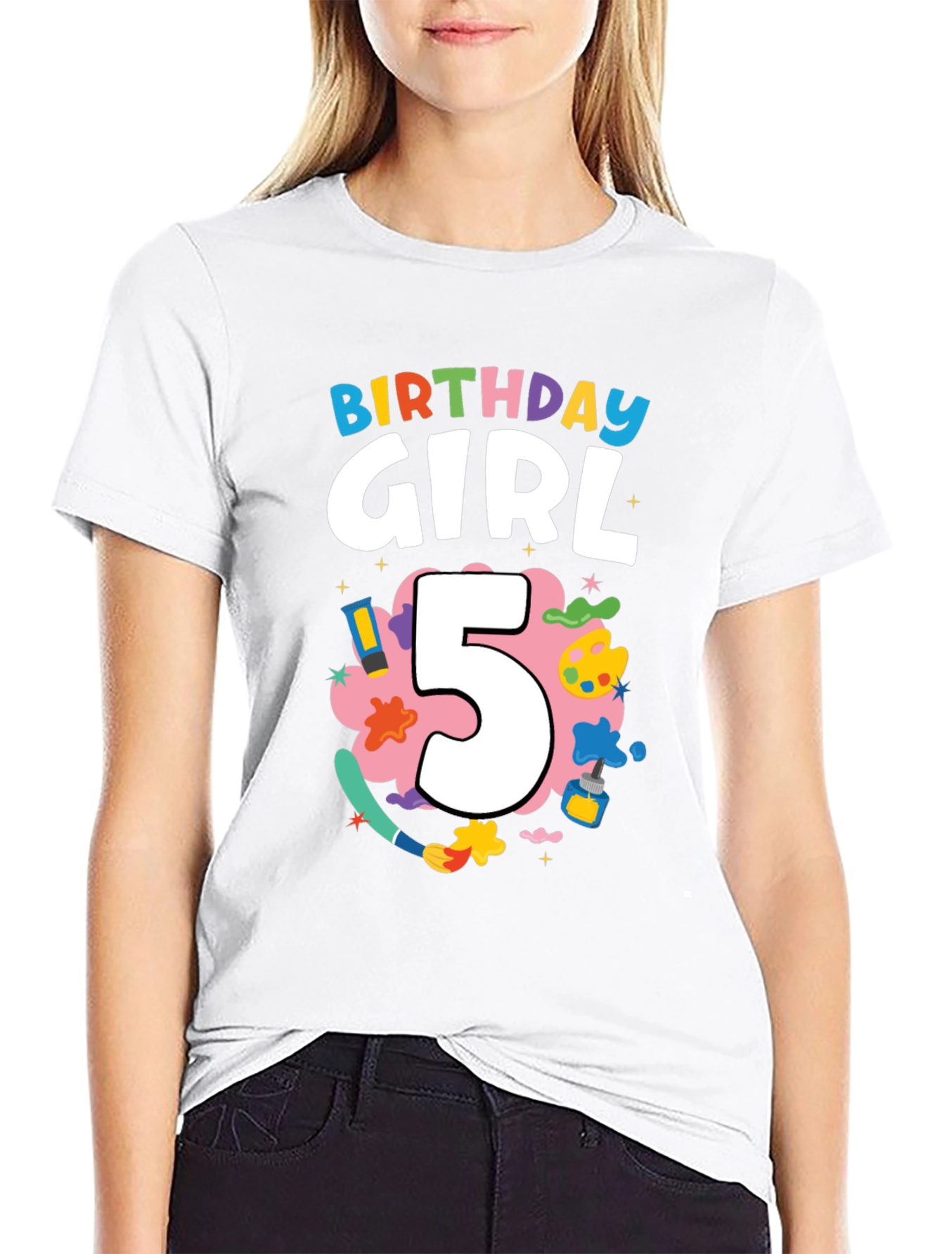 Birthday Girl 5 T-Shirt Artist Theme