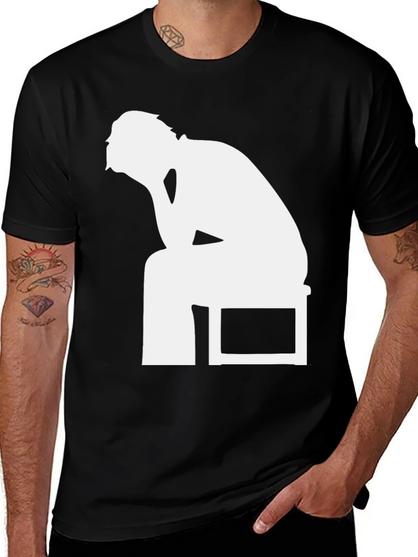The Thinker Graphic Tee - Black T-Shirt