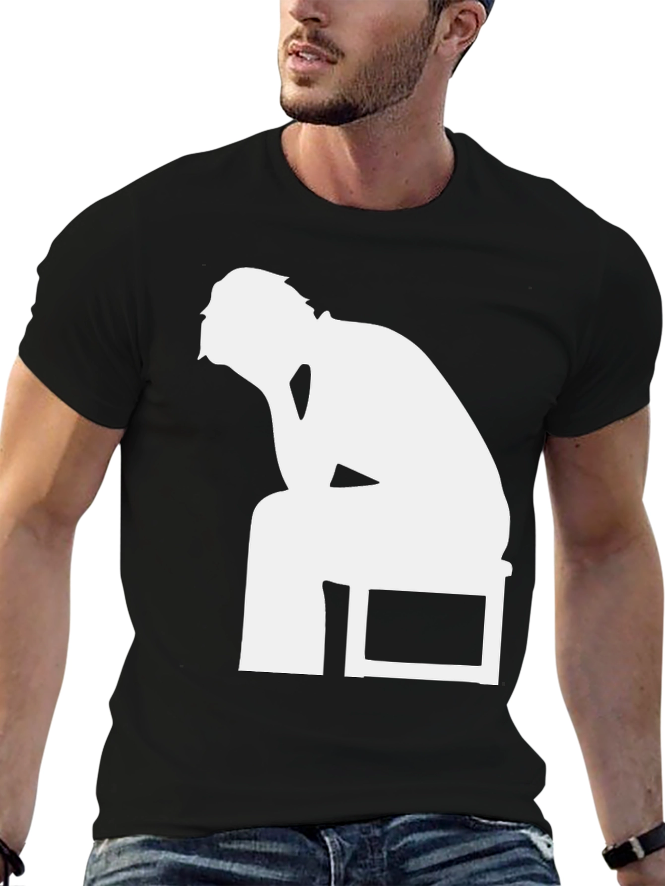 The Thinker Graphic Tee - Black T-Shirt