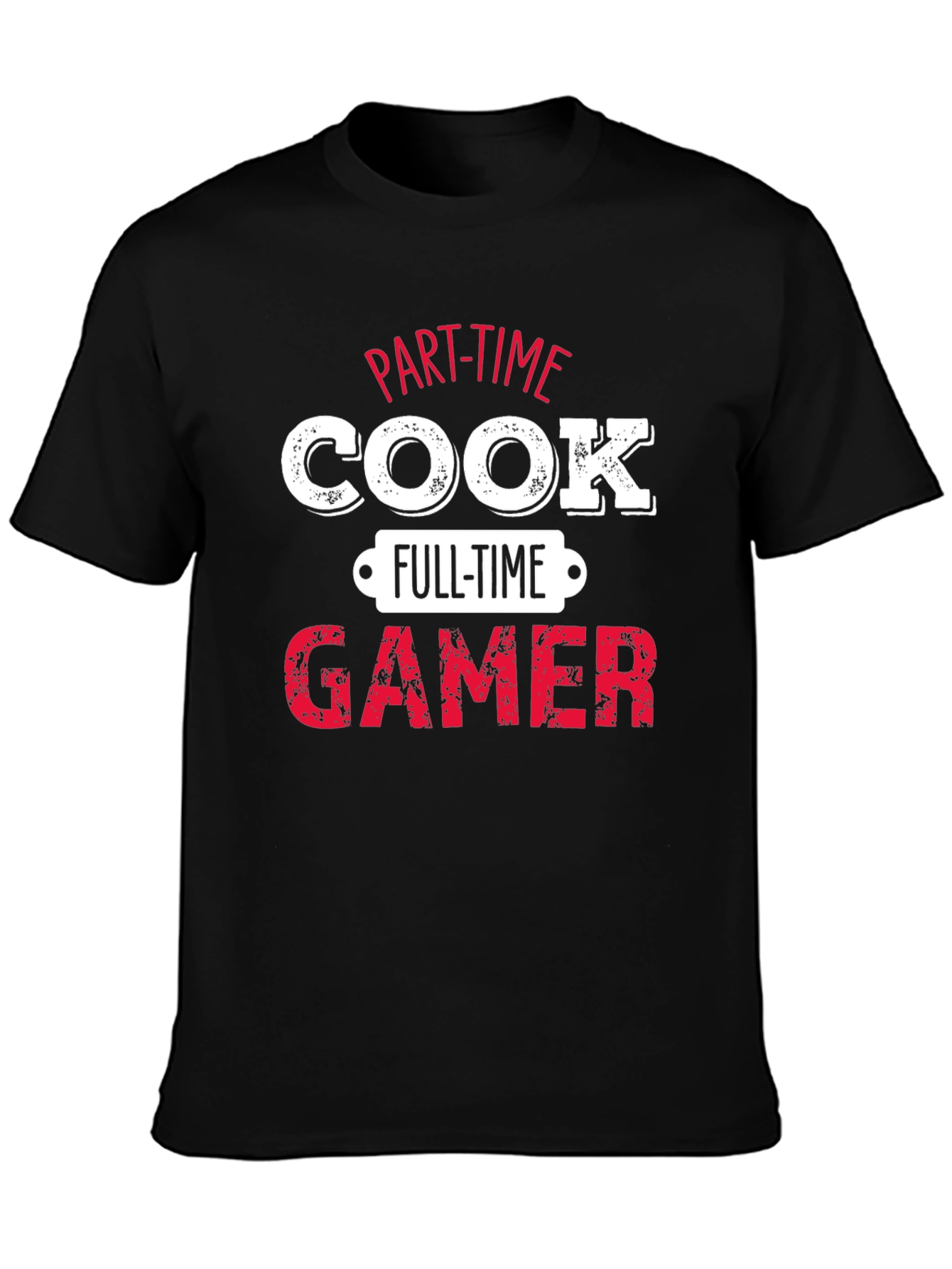 Part-Time Cook Full-Time Gamer Black T-Shirt