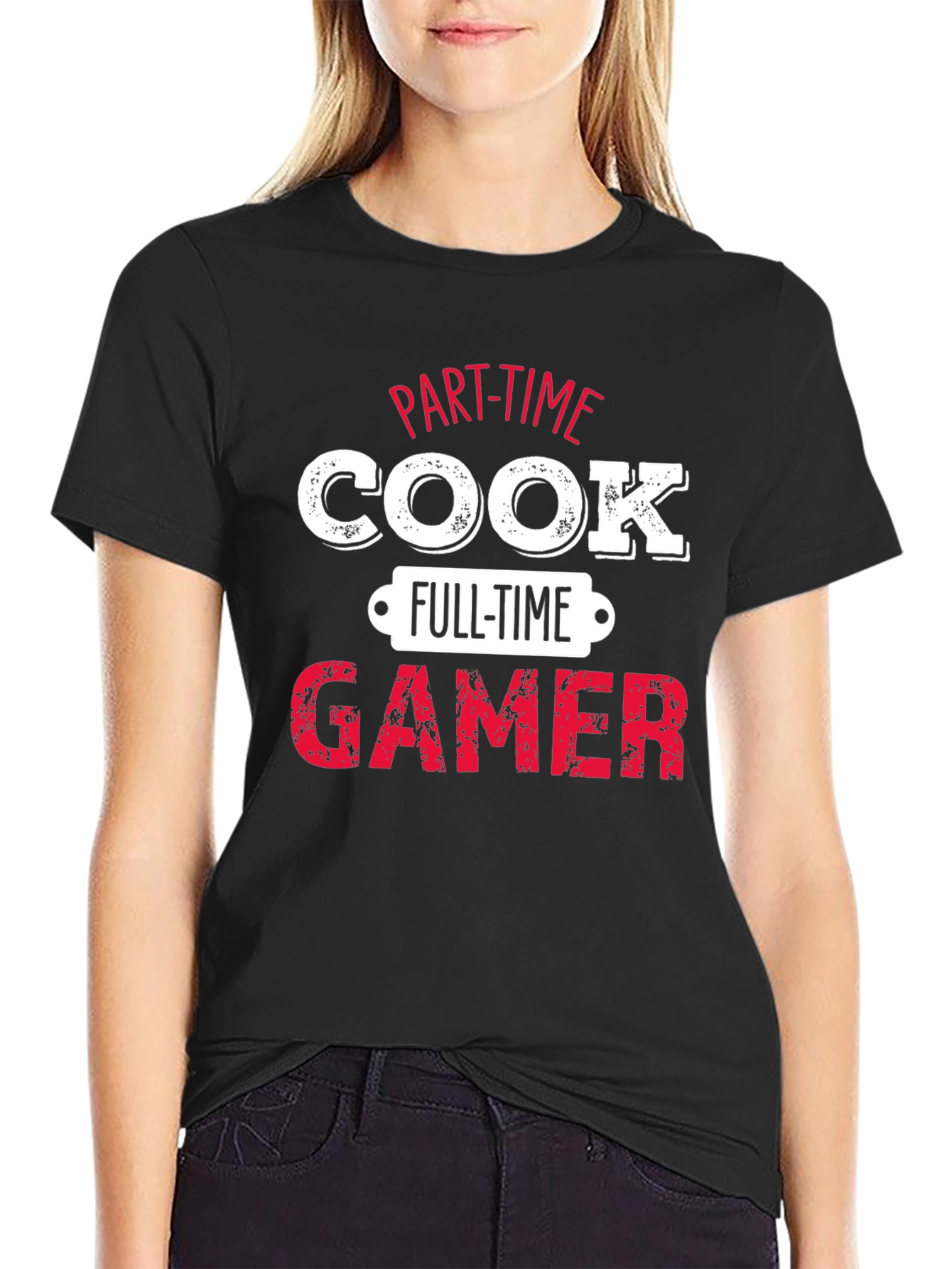 Part-Time Cook Full-Time Gamer Black T-Shirt
