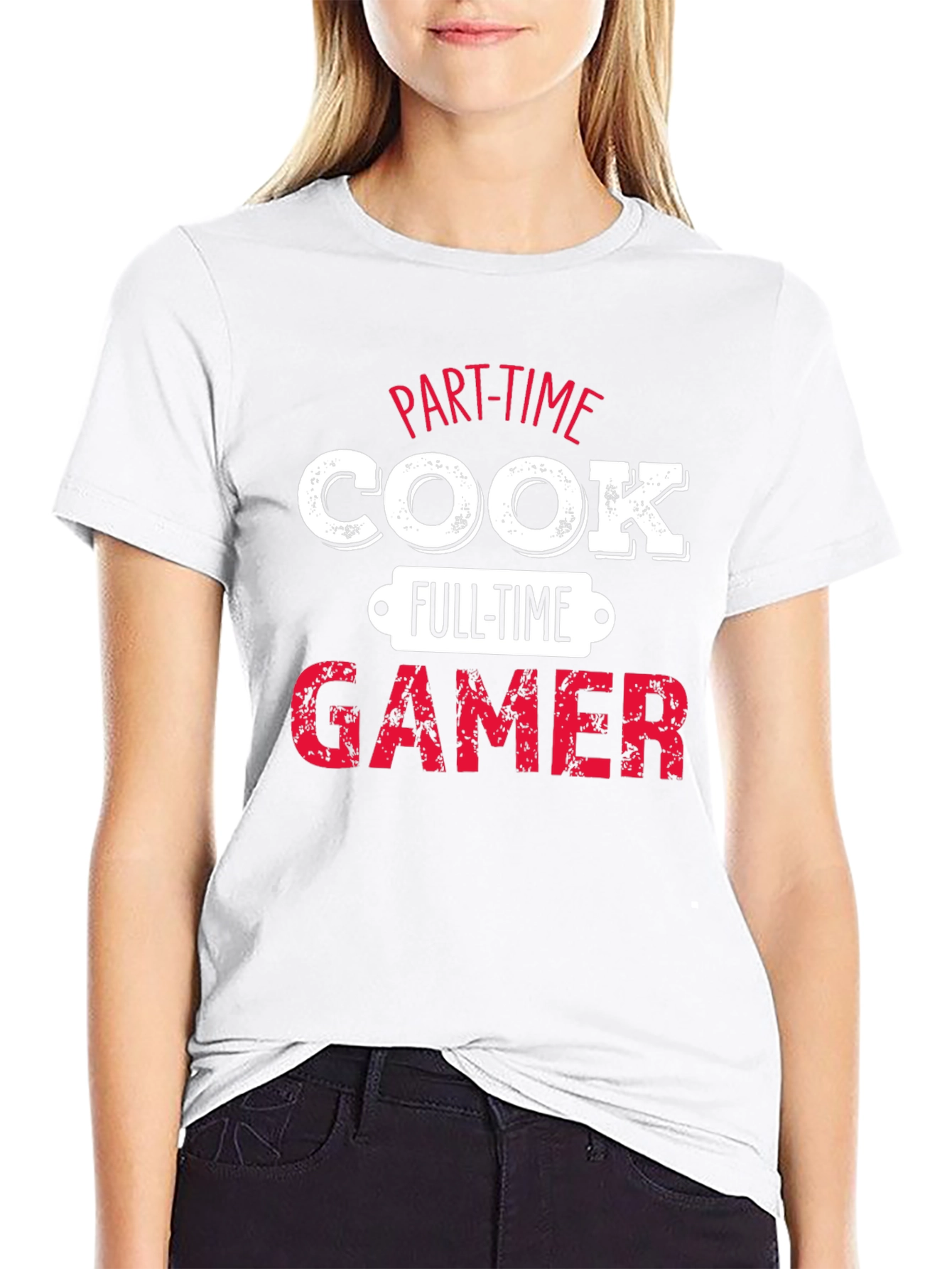 Part-Time Cook Full-Time Gamer Black T-Shirt