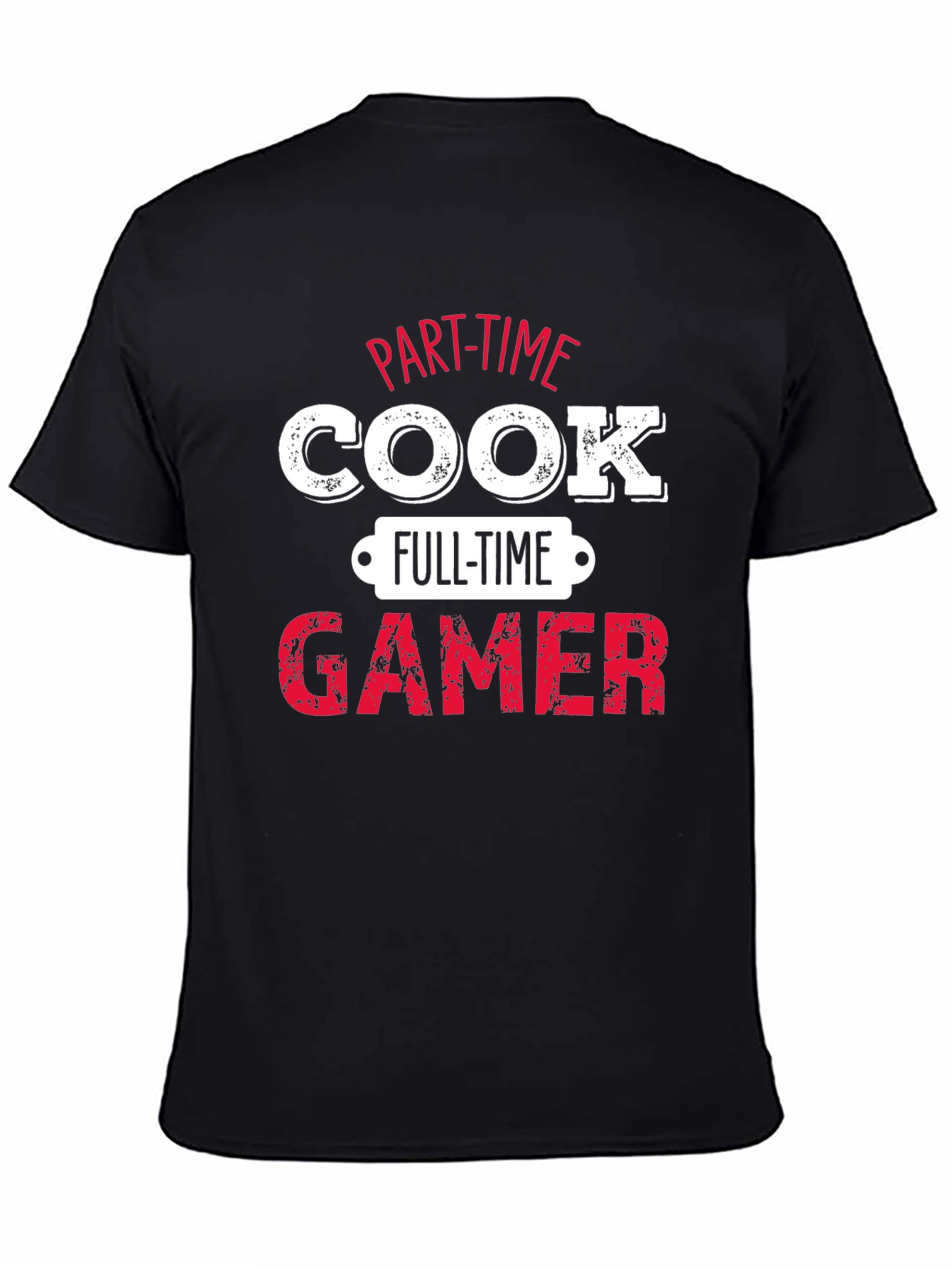 Part-Time Cook Full-Time Gamer Black T-Shirt