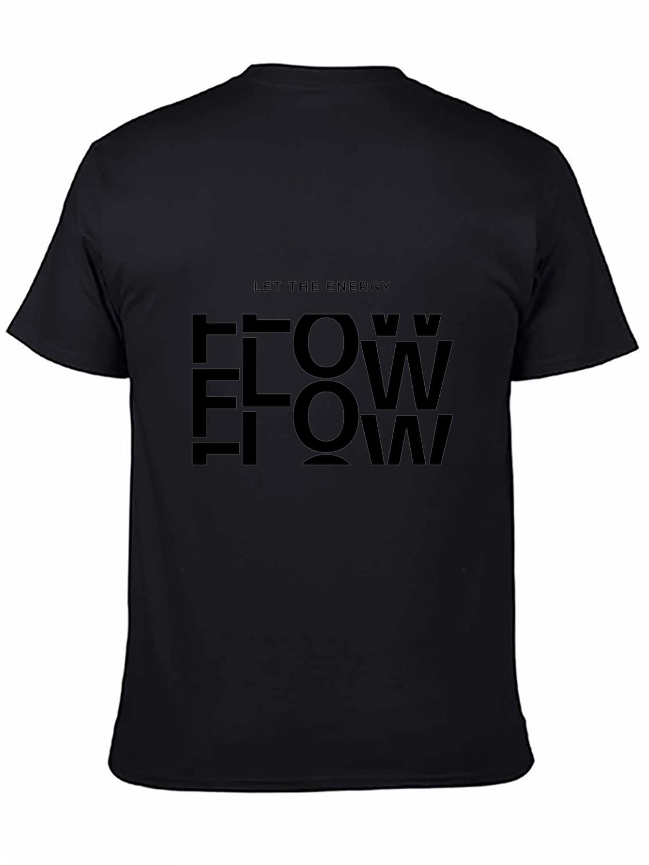Let the Energy Flow Black Graphic Tee