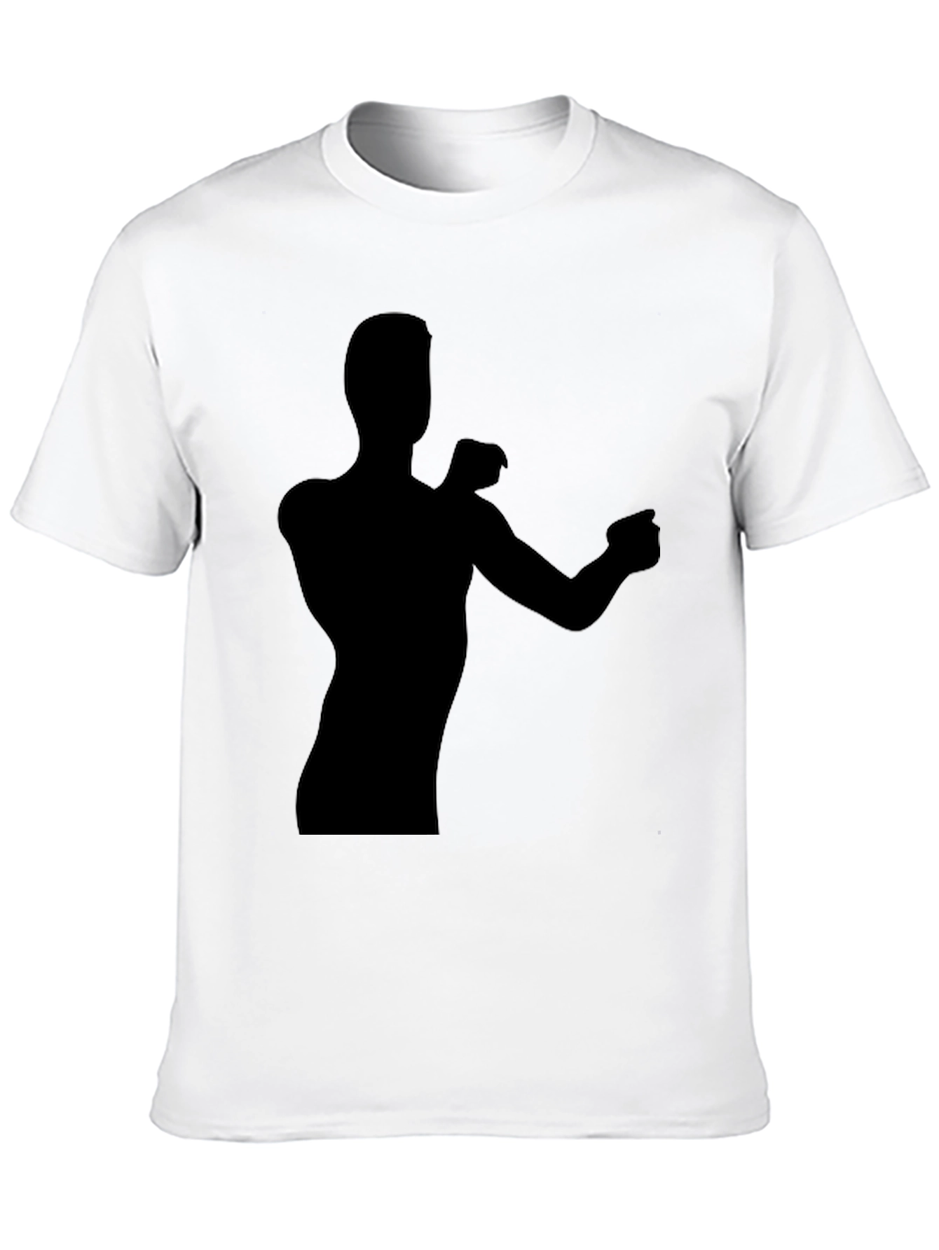 Silhouette Graphic Tee - Black Cotton Casual Shirt